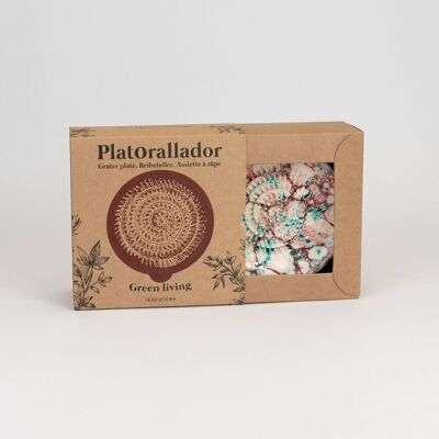 Plato de cerámica rallador de verduras / Con caja, OLIMPIA