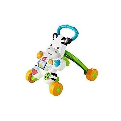 Mattel - ref: DLD96 - Fisher-Price - My Talking Zebra Walker for learning to walk with music and early learning activities. From 6 months. French version.