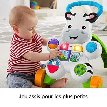 Mattel - réf : DLD96 - Fisher-Price - Mon Trotteur Zèbre Parlant pour apprendre à marcher avec musique et activités d'éveil. A partir de 6 mois. Version française. 4