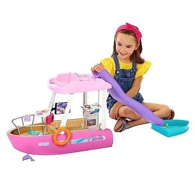 Mattel - réf : HJV37 - Barbie - Coffre Bateau de Rêve - Véhicule Poupée Mannequin - 3 ans et +