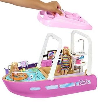 Mattel - réf : HJV37 - Barbie - Coffre Bateau de Rêve - Véhicule Poupée Mannequin - 3 ans et + 3