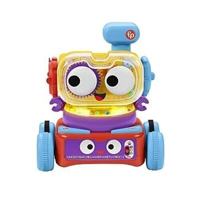 Mattel - ref: HCK38 - Fisher-Price - Jo the 4-in-1 Robot VF - Juguete de aprendizaje temprano - 6 meses y +