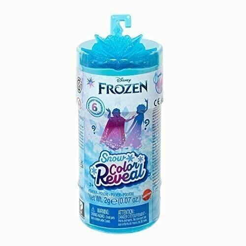 Mattel - réf : HPR35 - Disney Frozen - La Reine des Neiges - Coffret Color Reveal - 1 poupée de 9 cm et 3 sachets surprise par tube - 2 figurines dans 2 tenues diférentes à collectionner