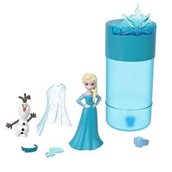 Mattel - réf : HPR35 - Disney Frozen - La Reine des Neiges - Coffret Color Reveal - 1 poupée de 9 cm et 3 sachets surprise par tube - 2 figurines dans 2 tenues diférentes à collectionner 2