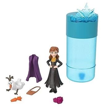 Mattel - réf : HPR35 - Disney Frozen - La Reine des Neiges - Coffret Color Reveal - 1 poupée de 9 cm et 3 sachets surprise par tube - 2 figurines dans 2 tenues diférentes à collectionner 5