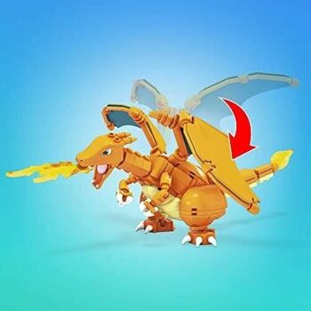 Mattel - réf : HFG06 - Mega Construx - Pokémon - Évolution de Salamèche - Coffret de Figurines Salamèche, Reptincel et Dracaufeu articulées - 300 pièces 5