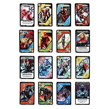 Mattel - réf : HPT47 - Uno Ultimate Marvel - Jeu De Cartes - Avec 4 Cartes Brillantes à collectionner. 2