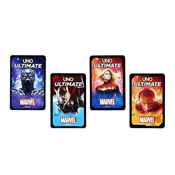 Mattel - réf : HPT47 - Uno Ultimate Marvel - Jeu De Cartes - Avec 4 Cartes Brillantes à collectionner. 3
