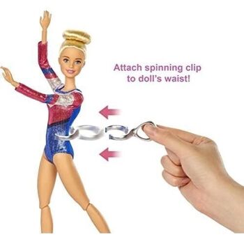 Mattel - réf : GJM72 - Barbie - Coffret Barbie Gymnastique - Avec poutre et accessoires 4