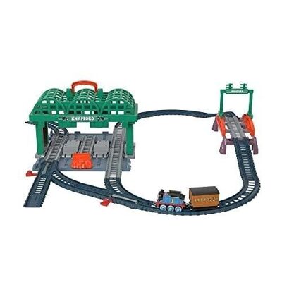 Mattel – Ref: HGX63 – Fisher-Price – Thomas und seine Freunde – La Grande Gare Knapford – Spielzeug für frühes Lernen – ab 3 Jahren
