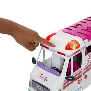 Mattel - réf : HKT79 - Barbie - Coffret Véhicule Médical avec ambulance et clinique - Poupée Mannequin - 3 ans et + 7