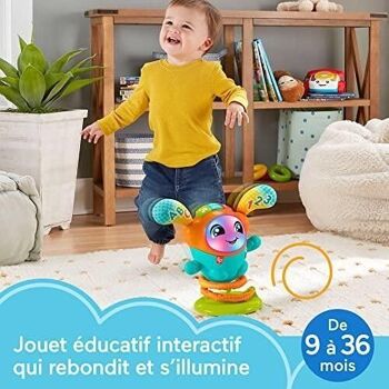 Mattel - réf : HJP88 - Fisher-Price - DJ le robot danseur à rebond - Jouet d'éveil - 9 mois et + (version française) 2