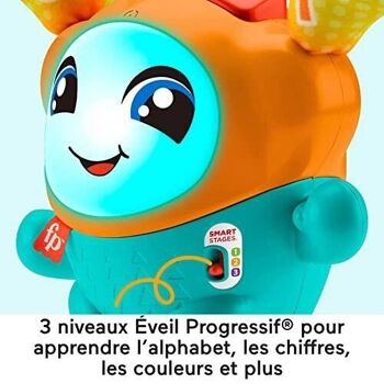 Mattel - réf : HJP88 - Fisher-Price - DJ le robot danseur à rebond - Jouet d'éveil - 9 mois et + (version française) 4