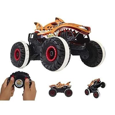 Mattel – Ref: HGV87 – Hot Wheels – Monster Trucks Funkgesteuertes Fahrzeug – Der unaufhaltsame Tigerhai – Ab 4 Jahren
