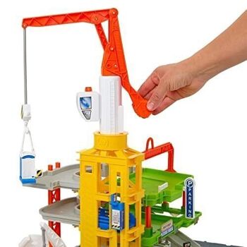 Mattel - réf : HPD63 - Matchbox - Coffret Chantier De Construction Action Drivers sonore et lumineux, avec grue 51 cm et accessoires.  A Partir De 3 Ans 4