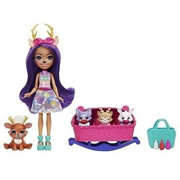Mattel - réf : HLK84 - Enchantimals - Coffrets Meilleurs Amis Des Bébés, Petite poupée, Figurine amie, 3 bébés animaux et accessoires 5
