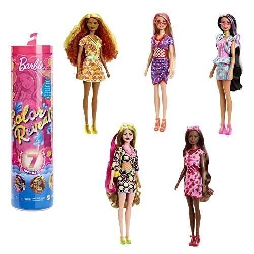 Mattel - réf : HJX49 - Barbie - Barbie Color Reveal  Sweet Fruit - Poupée Mannequin