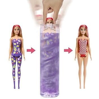 Mattel - réf : HJX49 - Barbie - Barbie Color Reveal  Sweet Fruit - Poupée Mannequin 2