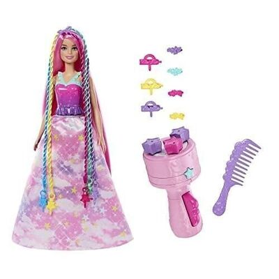 Mattel – Ref: HNJ06 – Barbie – Princess Magic Braids Box – Modepuppe