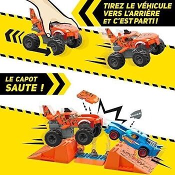 Mattel - réf : HKF88 - MEGA Hot Wheels - Coffret de Construction de 226 pièces Hot Wheels Parcours Tiger Shark Chocs et Fracas  9