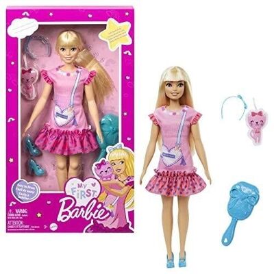 Mattel - ref: HLL19 - Barbie - Mi Primera Barbie - Mi Primera Barbie - Muñeca Malibu Rubia - Muñeca maniquí de 34 cm