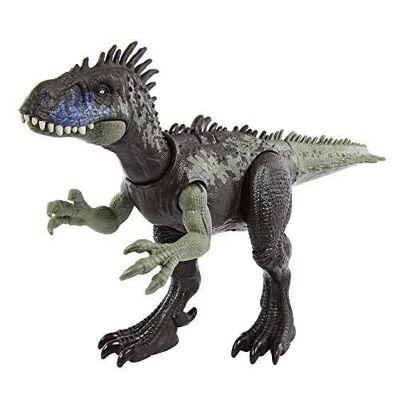 Mattel - ref: HLP15 - Jurassic World - Action Figure Dryptosaurus - Ruggito feroce con suoni e attacchi, taglia media