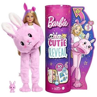 Mattel - ref: HHG19 - Barbie - Muñeca Cutie Reveal - Muñeca con disfraz de conejita