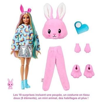 Mattel - réf : HHG19 - Barbie - Poupée Cutie Reveal - Poupée avec costume de lapin  4