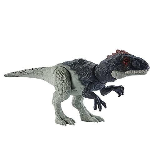 Mattel - réf : HLP17 - Jurassic World - Figurine dinosaure articulée Eocarcharia-  Rugissement Féroce avec Son et Attaque - Taille Moyenne