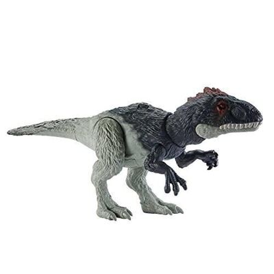 Mattel - ref: HLP17 - Jurassic World - Figura de dinosaurio articulada Eocarcharia - Rugido feroz con sonido y ataque - Tamaño mediano