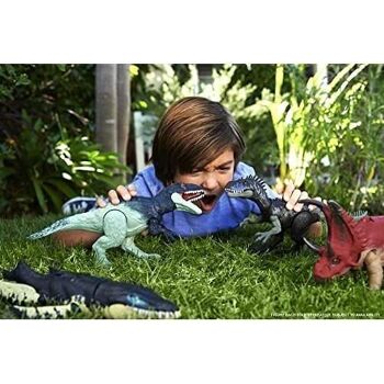 Mattel - réf : HLP16 - Jurassic World - Figurine de dinosaure articulée - Diabloceratops - Rugissement Féroce avec Son et Attaque -Taille Moyenne 2