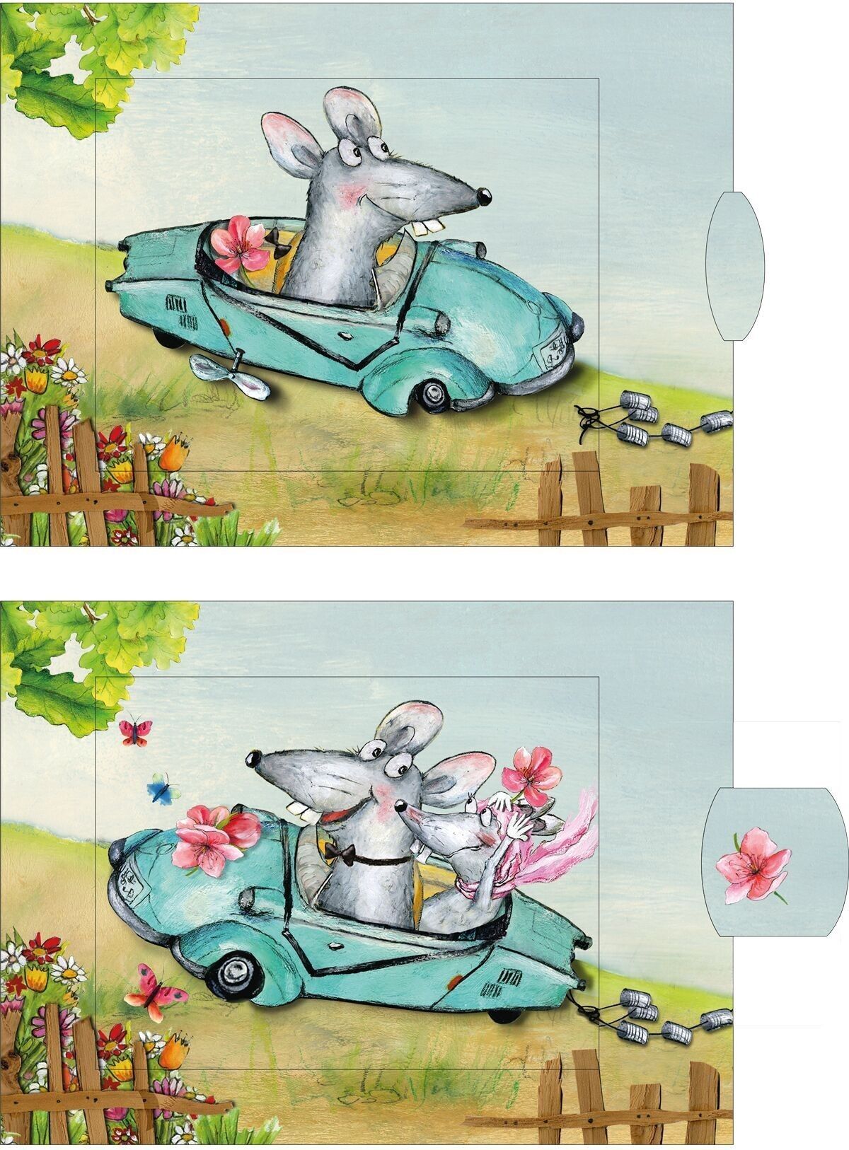 Tarjeta viviente "Luna de miel"