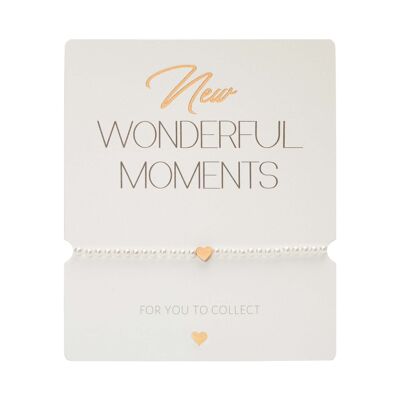 Bracelet-"New Wonderful Moments"-heart-rose gold pl.