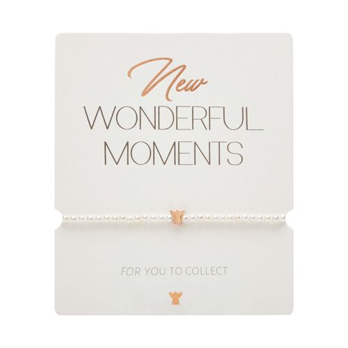 Bracelet-"New Wonderful Moments"-angel-rose gold pl.