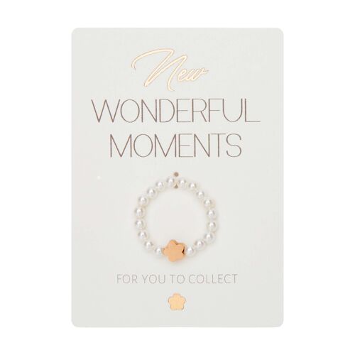 Ring-"New Wonderful Moments"-flower-rose gold pl.