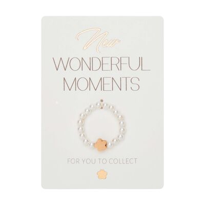 Ring-"New Wonderful Moments"-flower-rose gold pl.