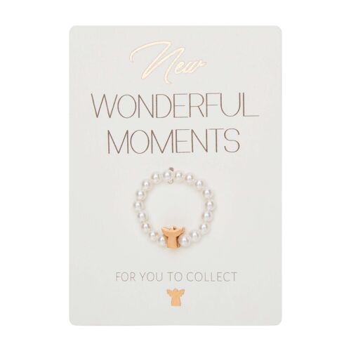 Ring-"New Wonderful Moments"-angel-rose gold pl.