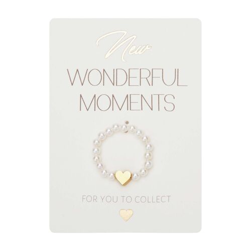Ring-"New Wonderful Moments"-heart-gold pl.