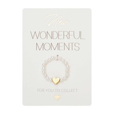 Ring-"New Wonderful Moments"-heart-gold pl.