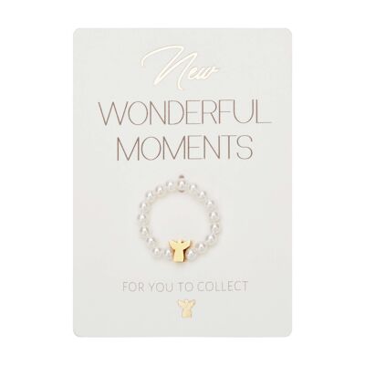 Ring-"New Wonderful Moments"-angel-gold pl.