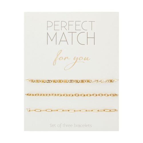 Bracelets-"Perfect match"- gold pl. 606864
