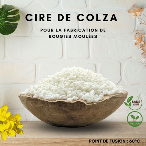 Cire de colza pour bougies moulées