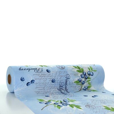 Table runner Bärbel in blue made of Linclass® Airlaid 40 cm x 24 m, 1 piece