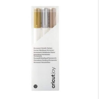 Cricut Joy™ Permanent Metallic Markers 1.0mm, Gold/Silver/Copper (3 count)