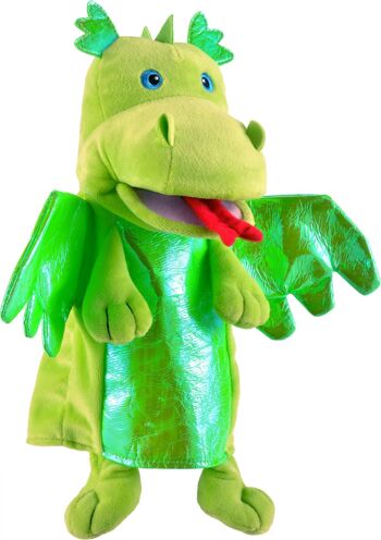 Marionnette à main Dragon vert 2