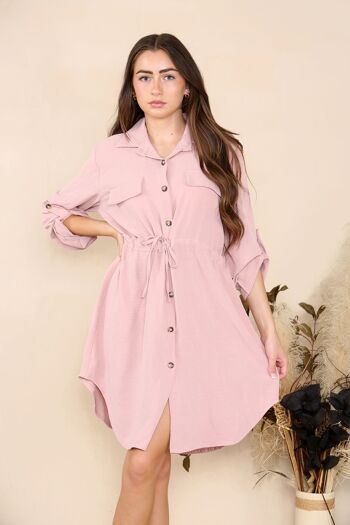 Robe chemise nouée à la taille 8