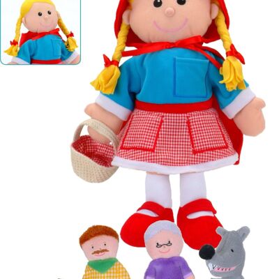 Red Riding Hood hand & finger puppet set