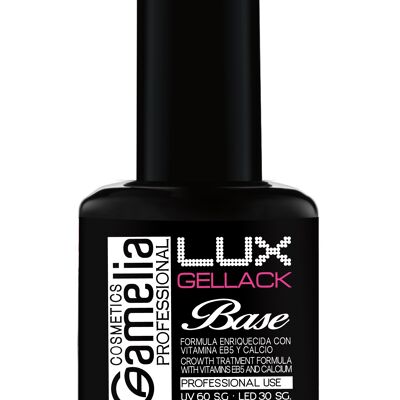 Amelia Base gel vernis à ongles Lux Gellack avec formule enrichie en vitamine E et Calcium 15 ml