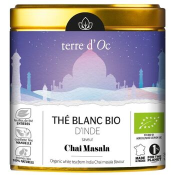 Thé blanc bio d'Inde arôme Chai Masala 1