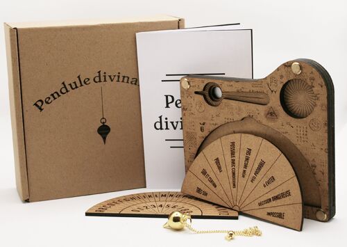 Pendule divinatoire - Objet Décoratif, fait main, artisanal, cadeaux, fabriqué en France, gravure laser, original, insolite, déco